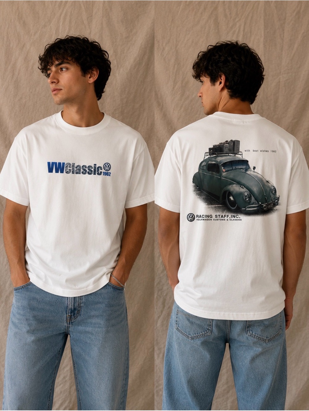 VW Classic White Graphic Tee - Men's Shirt